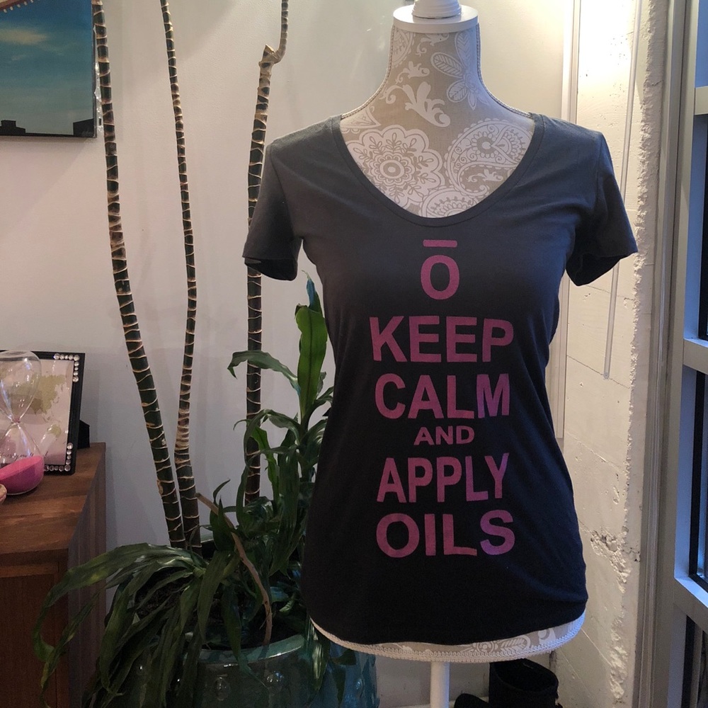 Charcoal Ombré Essential Oil Scoop Neck